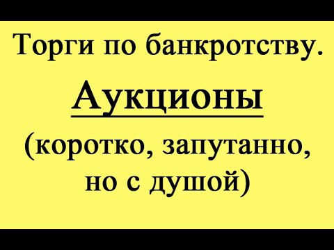 Видео: Аукцион (какие бывают, доки и прочее)