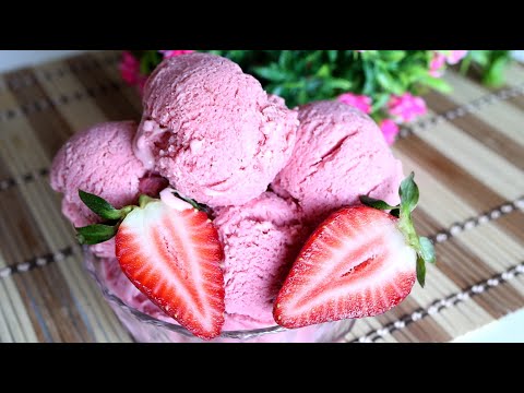 Видео: Клубничное МОРОЖЕНОЕ в домашних условиях за 5 минут!