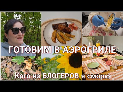 Видео: ГОТОВИМ В АЭРОГРИЛЕ 🍽 😋  / Каких БЛОГЕРОВ я СМОТРЮ? / РЁБРЫШКИ с картофелем / КУРЫ и ПОДСОЛНУХИ 🌻🐔