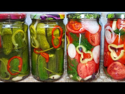 Видео: ОГУРЦЫ и ПОМИДОРЫ на Зиму закрываю только так. Это Лучшие РЕЦЕПТЫ Помидоров и Хрустящих Огурчиков
