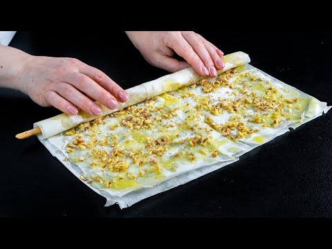 Видео: Вкуснее любой пахлавы - десерт из теста фило и орехов!