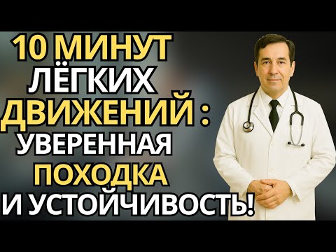 Видео: Пожилые:10 минут утренних движений для уверенной походки и устойчивости после 60 |здоровье пожилых