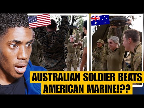 Видео: Американская реакция на австралийскую женщину-солдата против американского мужчины-солдата