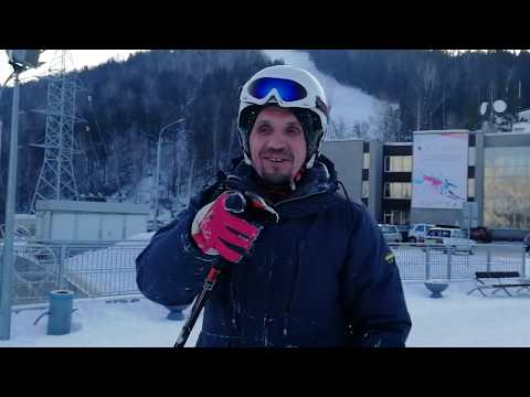 Видео: Горные лыжи/катание в бобровом логу Красноярск/чайник на склоне/№1/ #100целеймаслова
