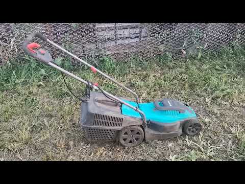 Видео: Отзыв о Газонокосилке Gardena PowerMax 1100/32. Не справилась с нашим газоном и травостоем...
