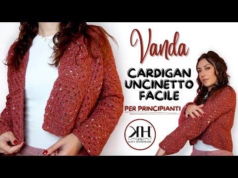 Видео: Кардиган крючком с плитками, очень просто! 🤩 - "Ванда" 🥰 #вязаниекрючком #кардиган