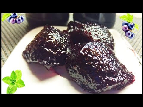 Видео: Отличный способ быстрого приготовления желе из чёрной смородины. Сокращённый повтор  видео.