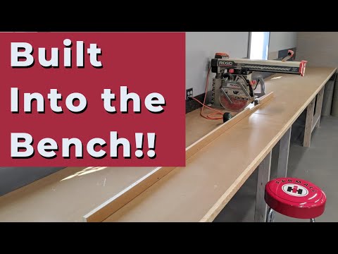 Видео: Радиально-консольный пильный стол, встроенный в мой верстак