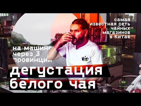 Видео: Сеть чайных магазинов в Китае. Дегустация белого чая. На машине через 3 провинции