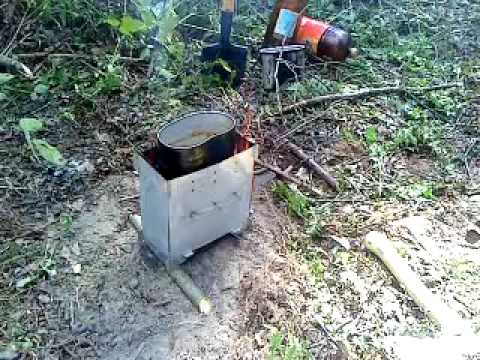 Видео: Снаряжение в поход. Печка - щепочница от VLANK. Конструкция и полевой тест.