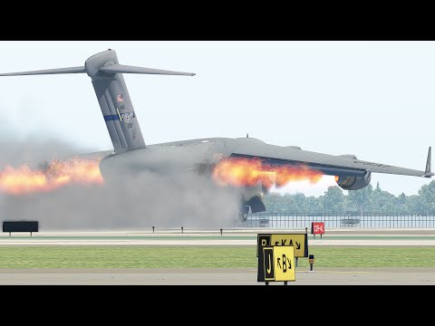 Видео: Пилот C17 совершил большую ошибку при взлете [XP11]