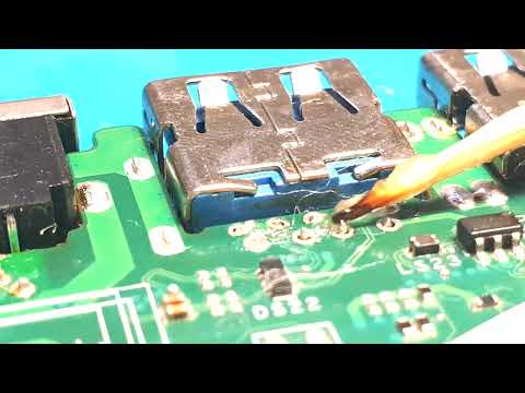 Видео: Замена разъема Usb 3.0 На ноутбуке