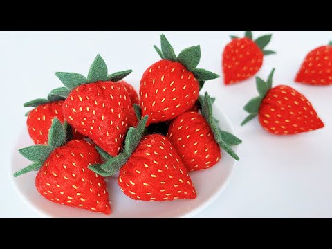 Видео: Как сделать клубнику из фетра | DIY Felt Strawberry