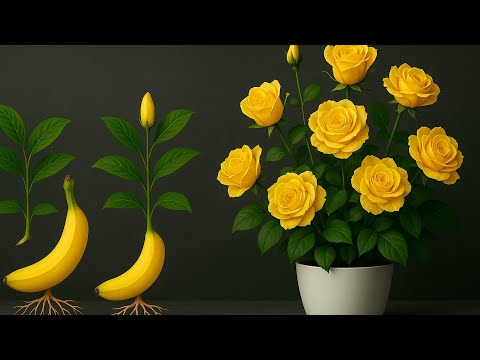 Видео: Только спелые бананы и мед – и у вас получится великолепный розовый сад!»