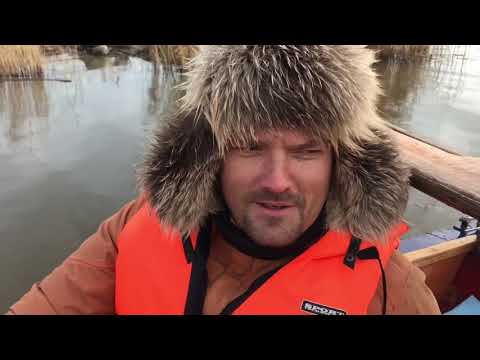 Видео: Рыбалка на Финском заливе в ноябре, ударили мотор об камень.