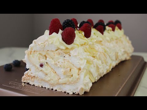Видео: Нежный как облачко 💖 Вкусный как Пломбир Меренговый Рулет  💖