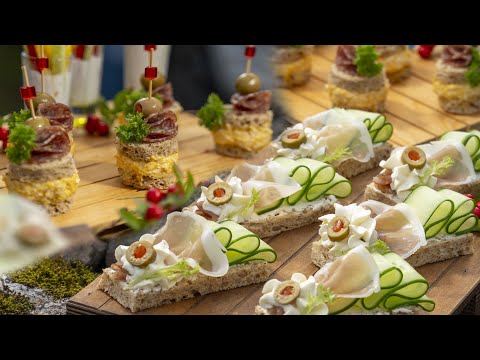 Видео: Волнистая лента из огурца и салями. Рецепты быстрых закусок для вечеринки за 5 минут.