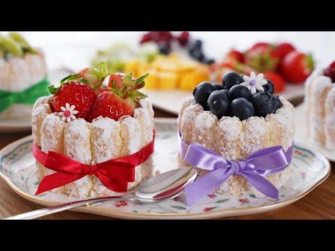 Видео: Маленький и Драгоценный Мини Торт Шарлотка Рецепт 🍓🥝🥭🍇 // Манго, Киви, Малина, Черника, Клубника