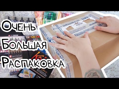 Видео: АРТ МАТЕРИАЛЫ НА 20 000 РУБЛЕЙ / Распаковка большой посылки / Koi, Micron, Ecoline, Rembrandt