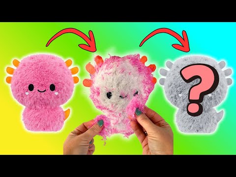 Видео: Пушистая игрушка-сюрприз «Аксолотль» от Fluffie Stuffiez! 🦎💖