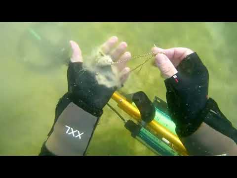 Видео: На это можно смотреть вечно! Мечта каждого поисковика! Пляжный подводный поиск с металлоискателем!