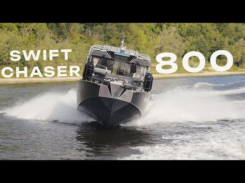 Видео: Погоня на алюминиевом катере Swift Chaser в открытом море