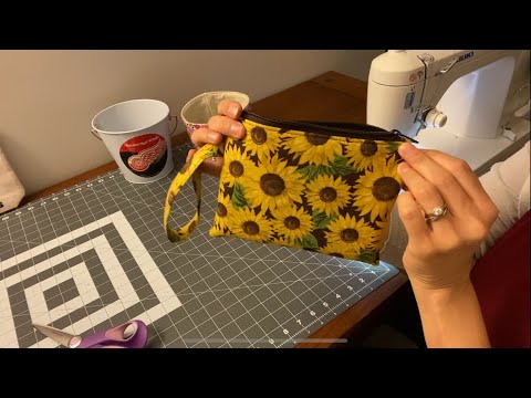 Видео: Как сшить сумочку-кошелек на запястье, быстрые швейные проекты для ярмарок рукоделия, швейные про...