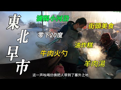 Видео: Утренний рынок на северо-востоке Китая, минус 20 градусов, уличная еда Шэньян/рынок Шэньян/4к