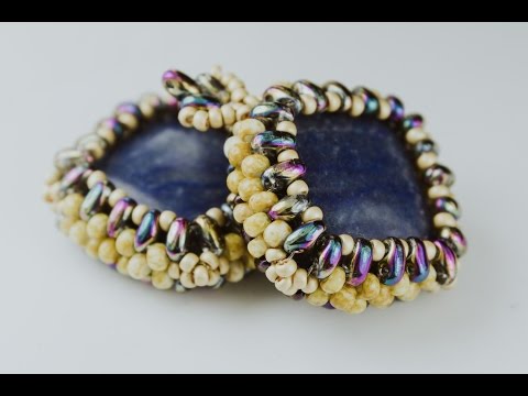 Видео: Оплетение квадратного кабошона (Часть 1/2)