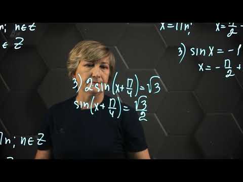 Видео: Простейшие тригонометрические уравнения. y=sinx. 2 часть. 10 класс.