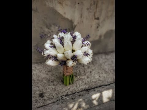 Видео: Букет из тюльпанов для невесты