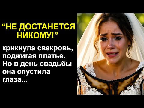 Видео: Свекровь сожгла моё свадебное платье. Но когда увидела, в чём я пришла под венец — онемела.