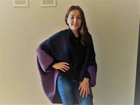 Видео: ПРАКТИЧНАЯ и УДОБНАЯ накидка спицами// Экспресс МК