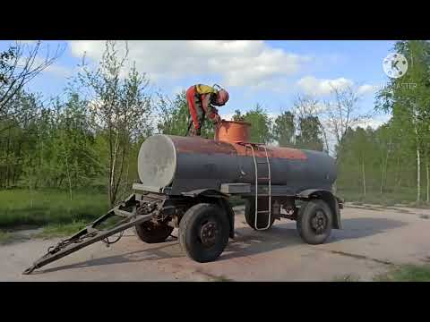 Видео: пескоструйная обработка бензовоза