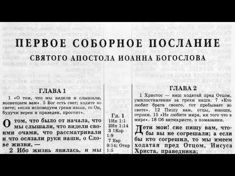 Видео: Библия. 1-е послание Иоанна. Новый Завет (читает Игорь Козлов)
