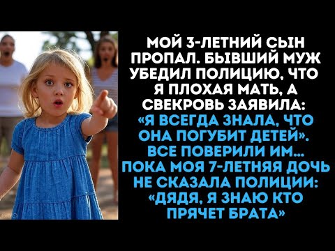 Видео: «Мой 3-летний сын исчез. Бывший муж убедил полицию, что это я устроила. Вдруг моя 7-летняя дочь…»