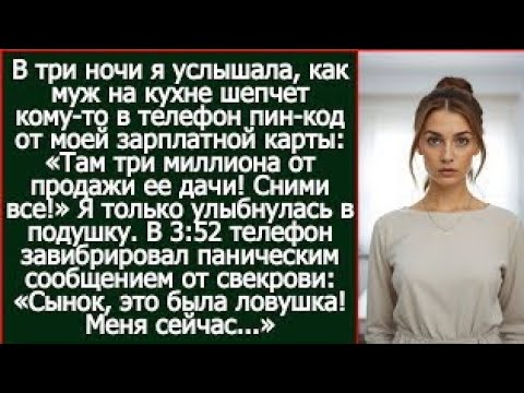 Видео: В три ночи я услышала, как муж на кухне шепчет свекрови пин-код от моей карты.