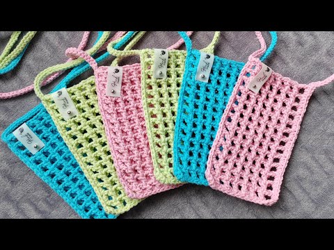 Видео: СУМОЧКИ ДЛЯ ТЕЛЕФОНА 🔥🔥🔥 Полный мастер-класс 👌 #crochet #diy #handmade #вязание #вязаниекрючком