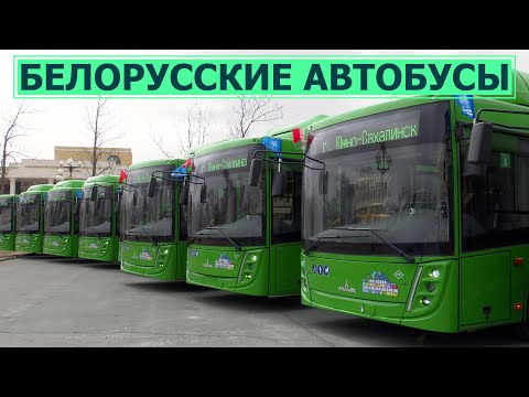 Видео: Белорусские автобусы, работающие на газомоторном топливе доставили в Южно-Сахалинск