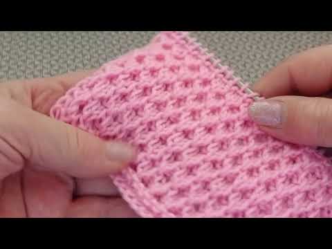 Видео: "Рельефные ромбики" - узор спицами.