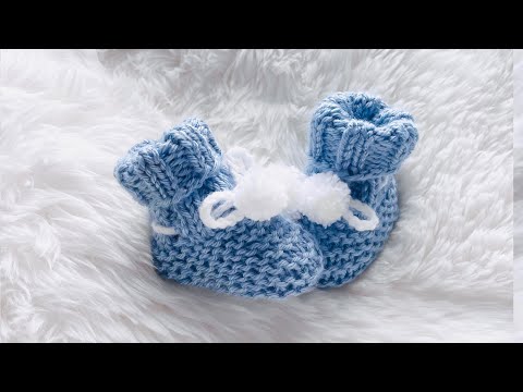 Видео: Самые простые детские пинетки платочной вязкой | Комплект «Little Laurel» | Для начинающих