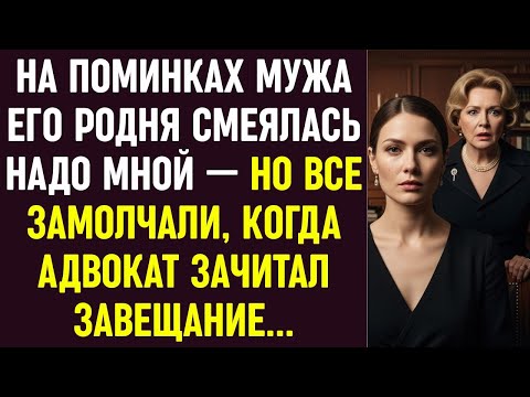 Видео: На поминках мужа его родня смеялась надо мной — но все замолчали, когда адвокат зачитал завещание...