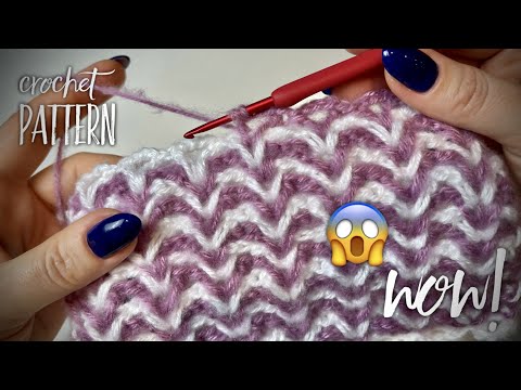 Видео: ВЯЖЕМ УНИКАЛЬНЫЙ УЗОР КРЮЧКОМ!!! 💣 💥 SUPER EASY CROCHET PATTERN!!!