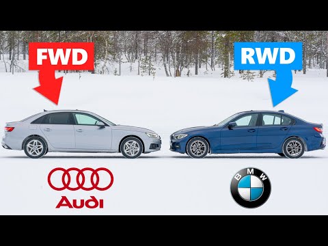 Видео: Audi передний привод против BMW задний — решающий тест на снегу! ❄️