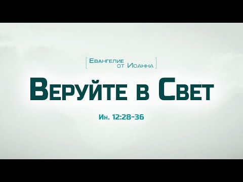 Видео: Проповедь: "Ев. от Иоанна: 69. Веруйте в Свет" (Алексей Коломийцев)