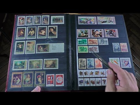 Видео: Марки из Словакии и альбом искусство СССР