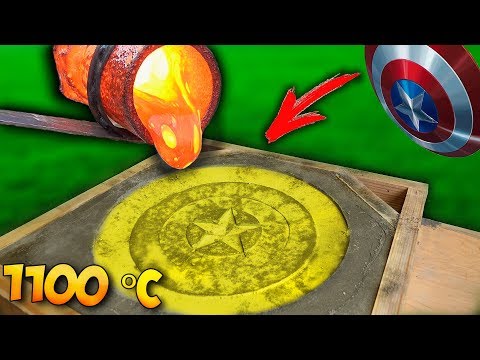 Видео: ОТЛИВАЮ ЩИТ КАПИТАН АМЕРИКА из АЛЮМИНИЯ - СКИНУЛ ГИРЮ, ПРОВЕРИЛ КУВАЛДОЙ.. БИТВА с БРОНЗОВЫМ МЕЧОМ