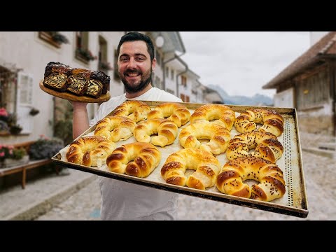 Видео: Мужчина из СЕРБИИ делает идеальную ПЕЧЕНЬЮ! Свежая выпечка с сыром!