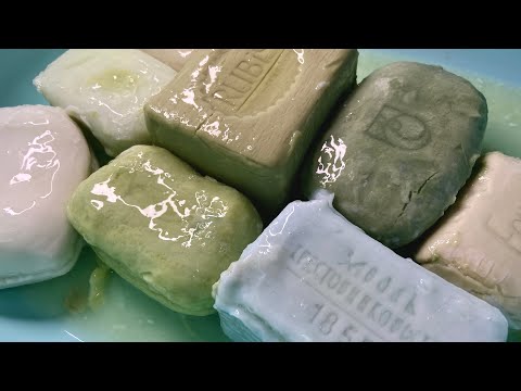 Видео: Olive soaked soap 🫒 ASMR | АСМР размокшее оливковое мыло