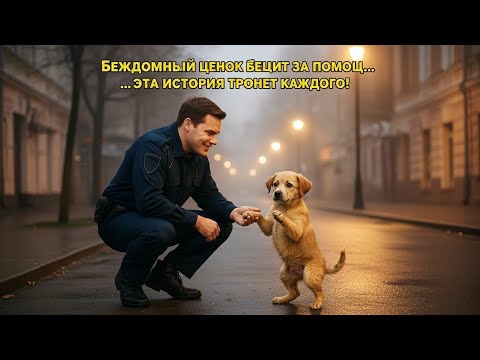 Видео: Бездомный щенок прибежал в полицию за помощью — находка офицера довела всех до слёз!